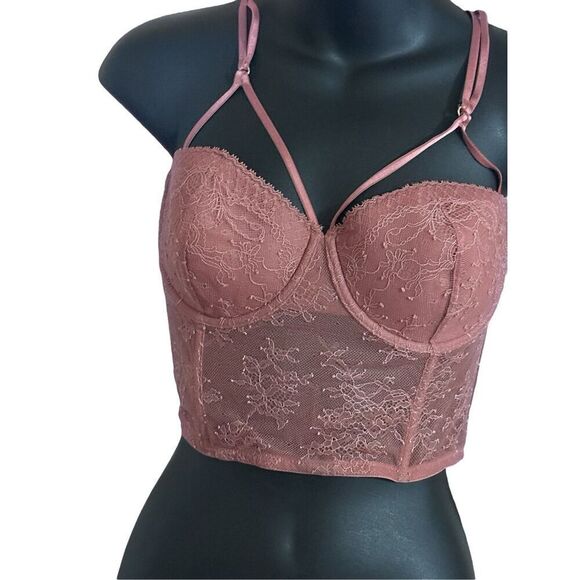 Beautiful EXCELLENT CONDITION Victoria’s Secret Very Sexy Floral Lace Corset Top - Picture 3 of 6